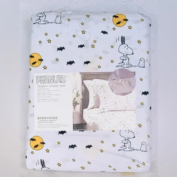 Peanuts Snoopy Halloween Ghosts Sheet Set - Queen - Picture 2 of 5